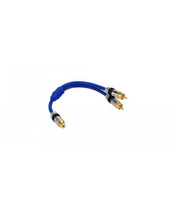 CAVO SDOPPIATORE premium 1 RCA F A 2 RCA M BLU