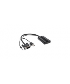 CONVERTITORE DA VGA JACK 3,5 A HDMI 1920x1200 ALIMENTATO CON USB