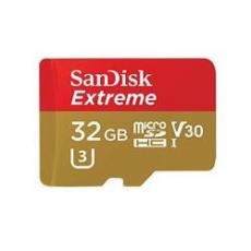 Extreme microSDHC 32GB SD Adapter for Action Sports Cameras - works with GoPro Messaging - 100MB/s A1 C10 V30 UHS-I U3