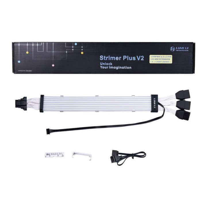 LIAN LI - Strimer Plus V2 12VHPWR da 3x8Pin a 16 Pin Cavo RGB x VGA