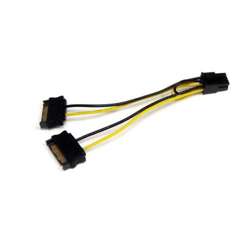 Cavo Adattatore di Alimentazione PCI-E a 6 Pin Femmina da 2x IDE Dual 4 Pin Molex Maschio per Schede Video - 15 Pezzi  7