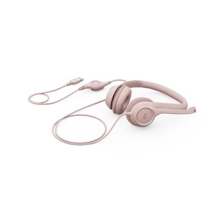LOGITECH - H390 USB PC HEADSET - ROSE - Syspack.com