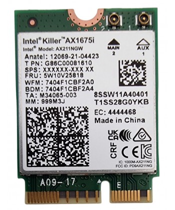 INTEL - Killer AX1675 WiFi 6E Gaming + Bluetooth 5.3 M.2