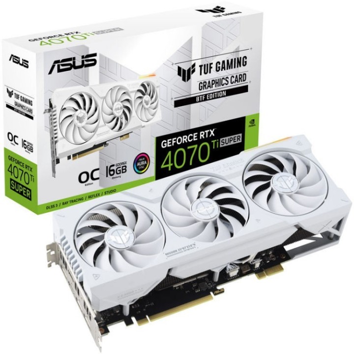 ASUS - RTX 4070 Ti Super TUF OC BTF White 16GB DLSS 3