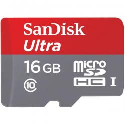 SANDISK - MICROSDHC 16GB + SD ADAPTER