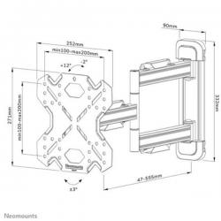 Neomounts - SUPPORTO DA PARETE WL40S-850BL12