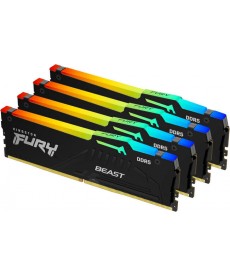 KINGSTON - 128GB Kit DDR5-5600 Fury Beast RGB XMP CL40 (4x32GB)