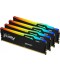 KINGSTON - 128GB Kit DDR5-5600 Fury Beast RGB XMP CL40 (4x32GB)