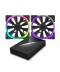 NZXT - KIT 2 Ventole RGB 140mm con controller HUE+