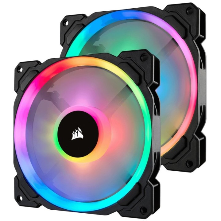 CORSAIR - Kit 2 x LL140 Ventola Led RGB 140mm PWM + controller Lighting Node Pro