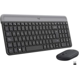 LOGITECH - MK470 Tastiera + Mouse Black Wireless