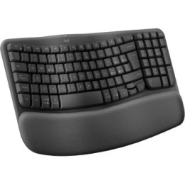 LOGITECH - Wave Keys Tastiera ergonomica Wireless + Bluetooth 
