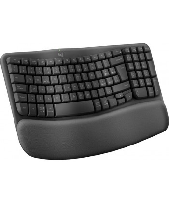 LOGITECH - Wave Keys Tastiera ergonomica Wireless + Bluetooth 