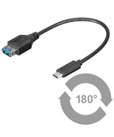 NO BRAND - ADATTATORE USB 3.0 F A USB 3.1 C M 0,20MT