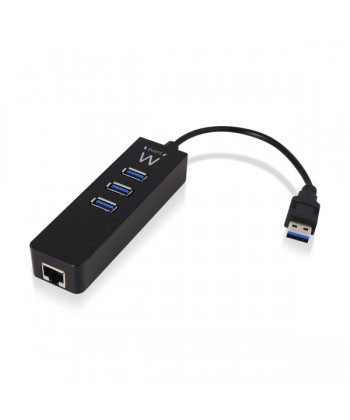 EWENT - HUB USB 3.1 3 PORTE E ADATATTORE ETHERNET