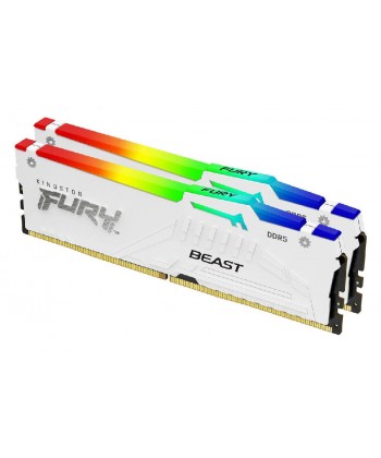 KINGSTON - 32GB Kit DDR5-6000 Fury Beast RGB White XMP CL30 (2x16GB)