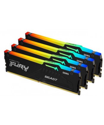 KINGSTON - 128GB Kit DDR5-5200 Fury Beast RGB XMP CL40 (4x32GB)
