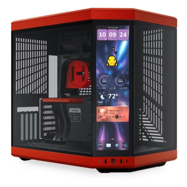 Hyte - Y70 Touch Infinite Black Cherry Extended-ATX