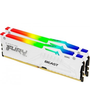 KINGSTON - 32GB Kit DDR5-6000 Fury Beast RGB White XMP CL30 (2x16GB)