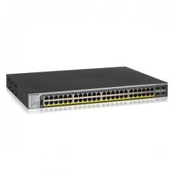 PROSAFE SMART PRO SWITCH GIGABIT POE+ A 48 PORTE 10/100/1000MBIT RJ45 POE+ CON BUDGET POE DI 760W E 4 SLOT PER MODULI GIGABIT SF
