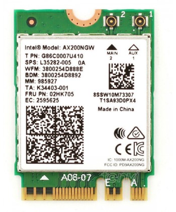 INTEL - Wireless Wi-Fi 6 AX200 2.4Gbps + Bluetooth 5.0 M.2