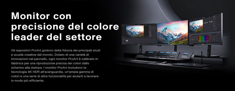 Monitor ASUS ProArt per workstation professionali - Precisione cromatica certificata