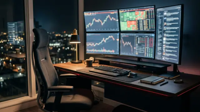 Postazione di trading multi-monitor